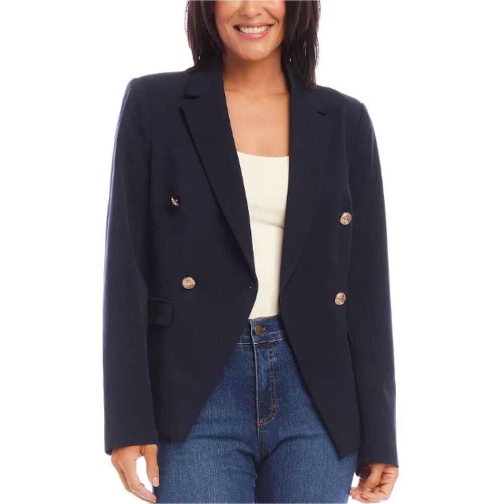 Karen Kane Women's 1L45591 Size XL Navy Fitted Blazer NWT